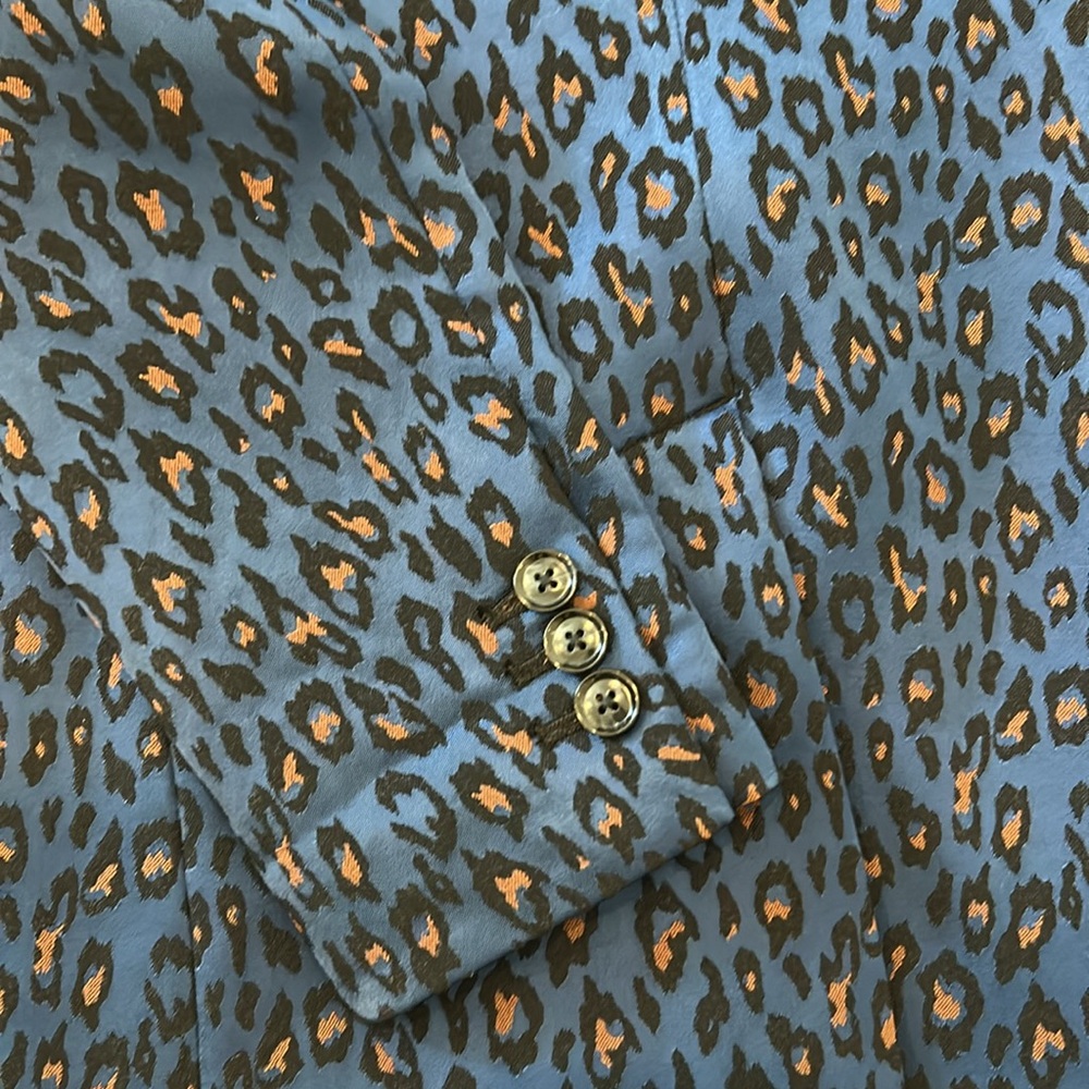 Banana Republic Metallic Animal Cheetah Print Boyfriend Blazer - Picture 6 of 6